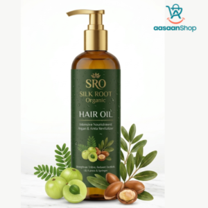 SRO Silk Root Organic Hair Oil | Intensive Nourishment Argan & Amla Revitalizer For Strong, Smooth & Healthy Hair