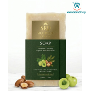 SRO Silk Root Organic Soap | Luxurious Cleansing Argan & Amla Revitalizer For Fresh, Clean & Hydrated Skin