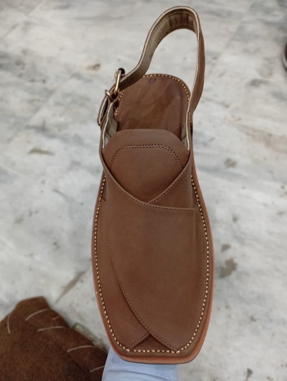 Soft Matte Brown Comfortable Peshawari Chappal