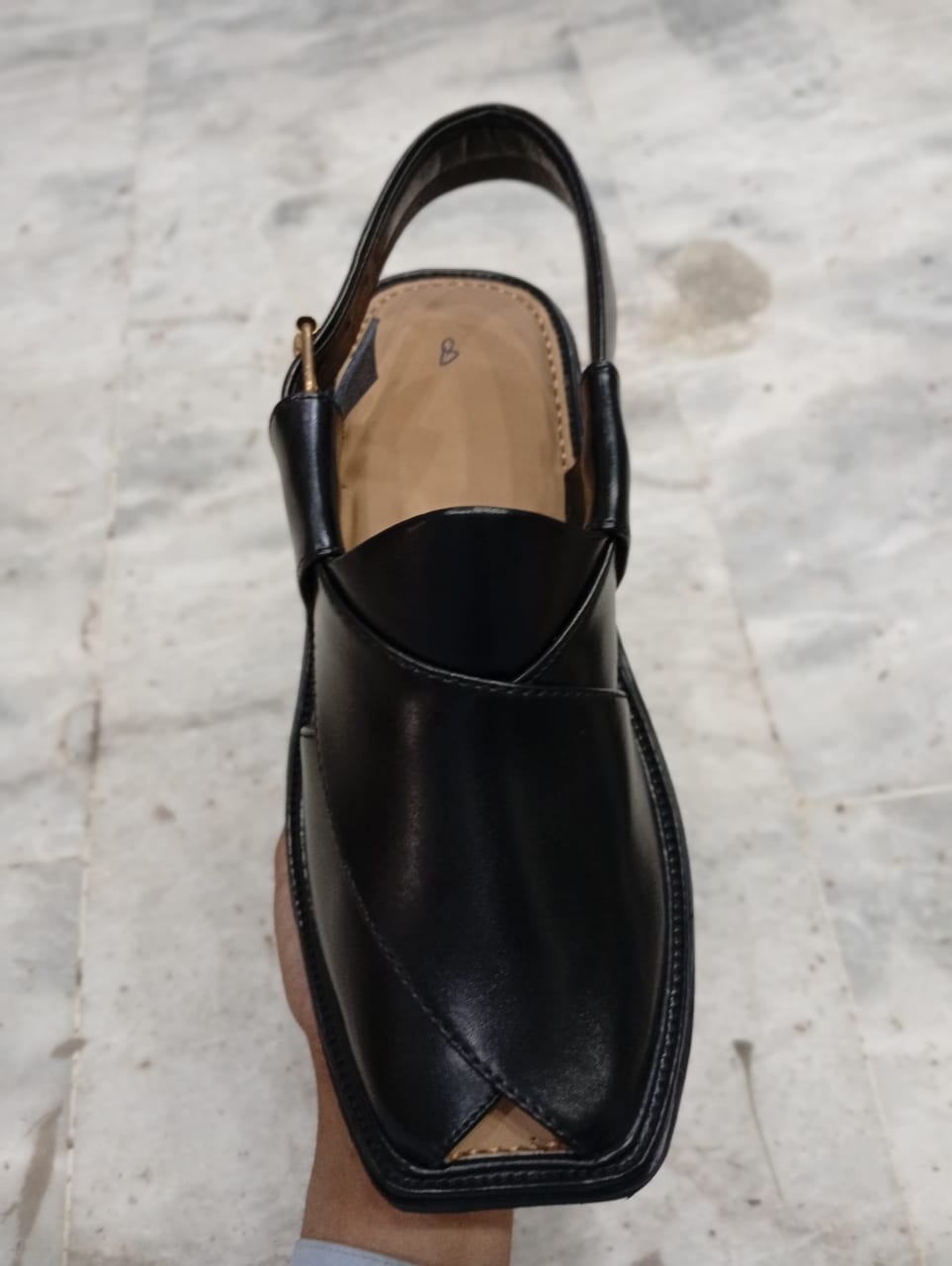 Smart Zulmi Black Peshawari Chappal