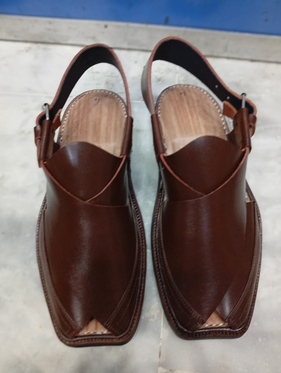 Traditional Walnut Brown Charsadda Chappal