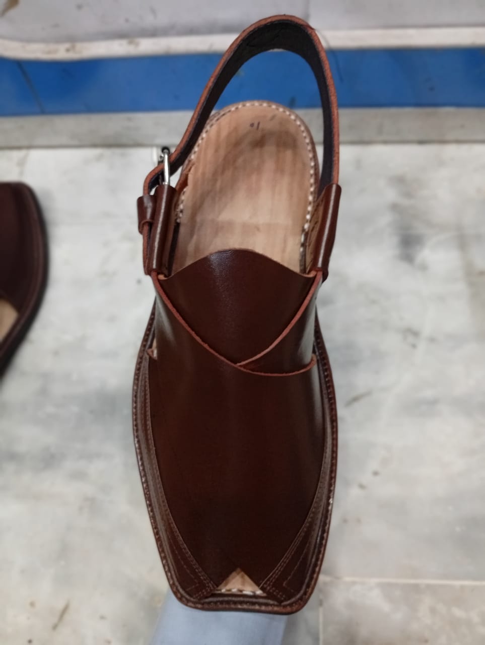 Traditional Walnut Brown Charsadda Chappal