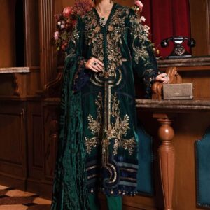 Maria B 6172 Summer Collection – Heavy Embroidered Airjet Lawn Suit with Chiffon Dupatta
