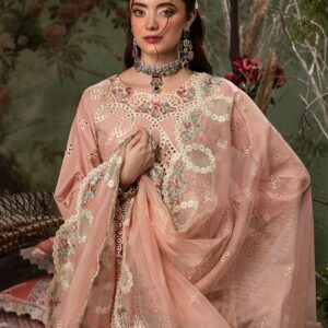 Zara Shahjahan 6169 Summer Collection – Heavy Embroidered Airjet Lawn Suit with Chiffon Dupatta