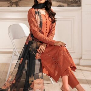 Iznik 5009 Summer Collection – Luxury Chikankari Embroidered Airjet Lawn Suit with Printed Dupatta