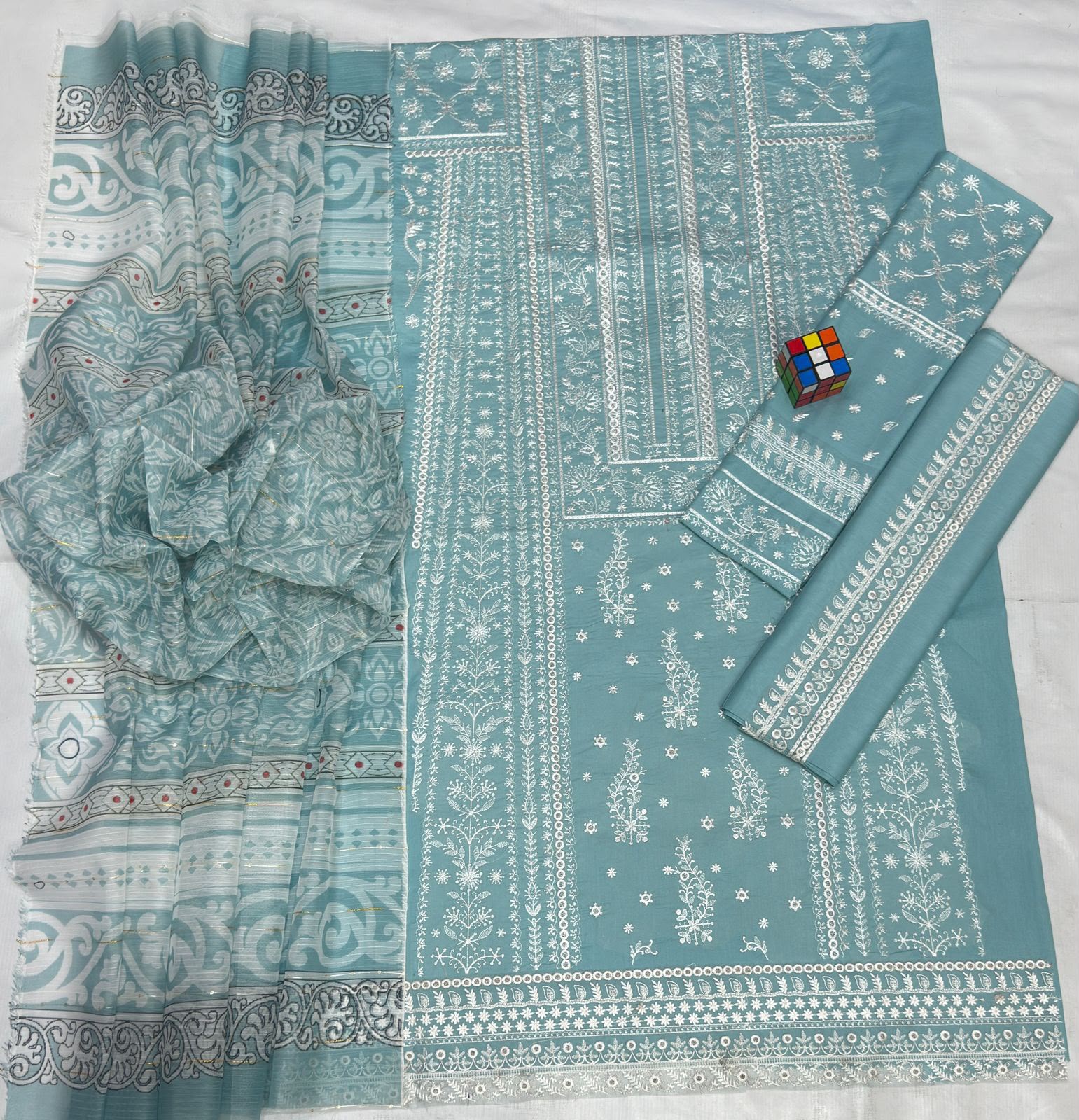 Sibia Nazir 4079 Luxury Embroidered Summer Collection – Airjet Lawn 3 Piece Suit with Swiss Voil Dupatta