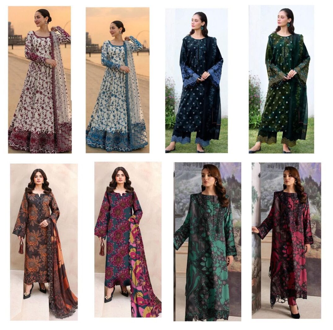 Digital Print Airjet Lawn Suit – 4 Side Lace Ready-to-Wear Chiffon Dupatta