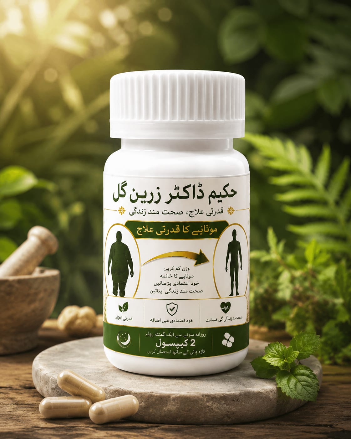 Hakeem Dr. Zareen Gul Herbal Weight Management Capsules