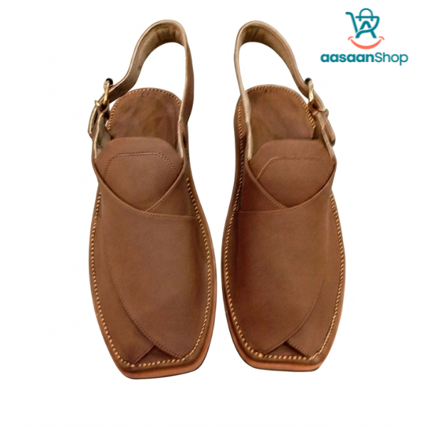 Soft Matte Brown Comfortable Peshawari Chappal