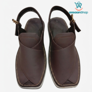 Soft Matte Dark Brown Comfortable Peshawari Chappal