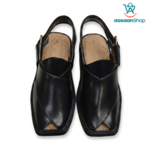 Smart Zulmi Black Peshawari Chappal