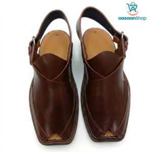 Traditional Walnut Brown Charsadda Chappal