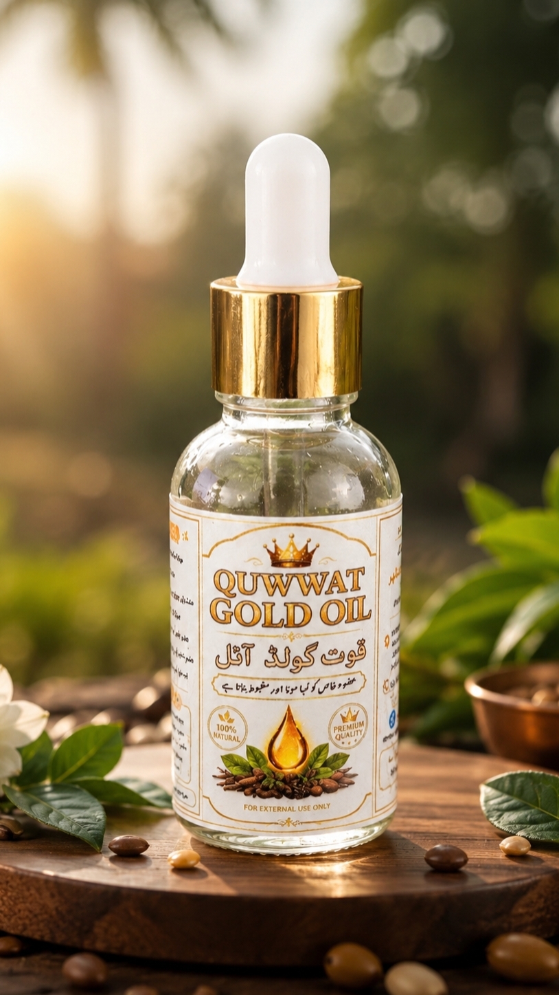 QUWWAT GOLD OIL – Premium Herbal Massage Oil | 30ml